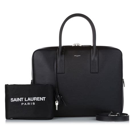 ysl black briefcase